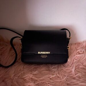 Burberry black leather bag